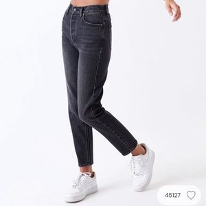 pacsun ultra high rise straight black jeans